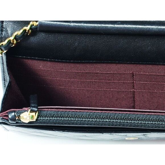 Authenic Black CHANEL Wallet On Chain - Gold Chain - Quilted Lambskin - Picture 9 of 9